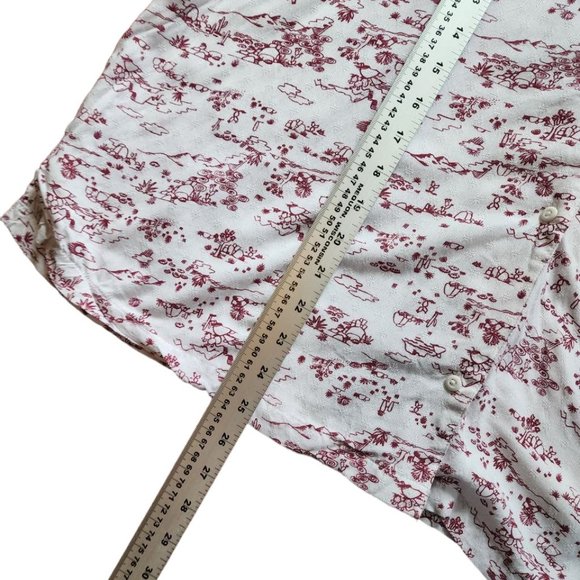 Joe Fresh Men's Size L Graphic Print Short Sleeve Button Up Lightweight Summer - Picture 11 of 14